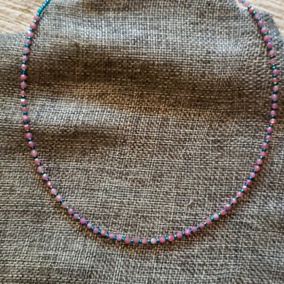 Ruby natural ruby choker necklace/925 sterling silver - Picture 1 of 7